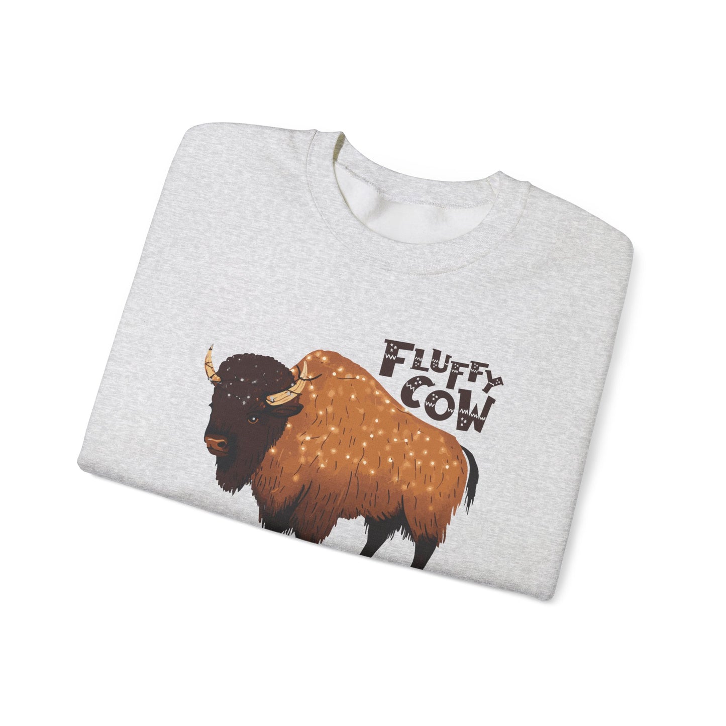 Fluffy Cow Christmas Sweatshirt