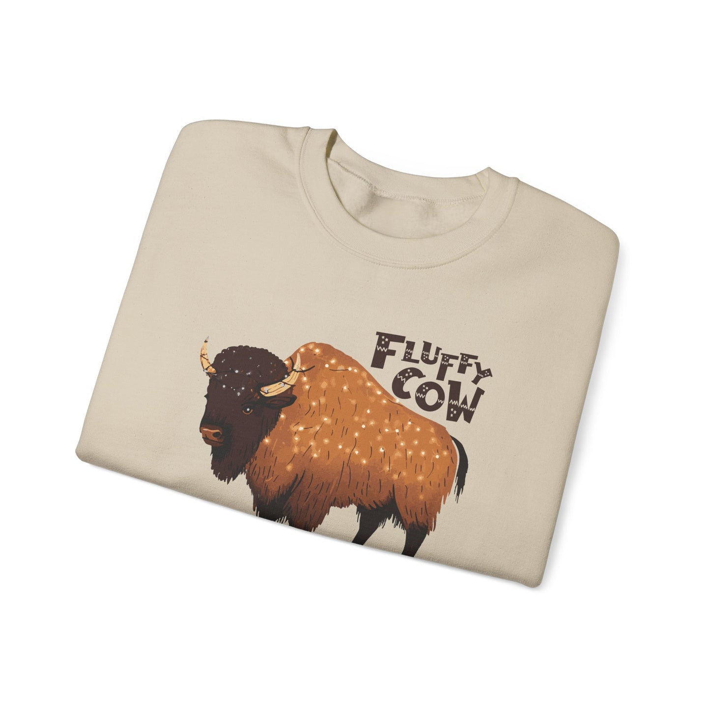 Fluffy Cow Christmas Sweatshirt