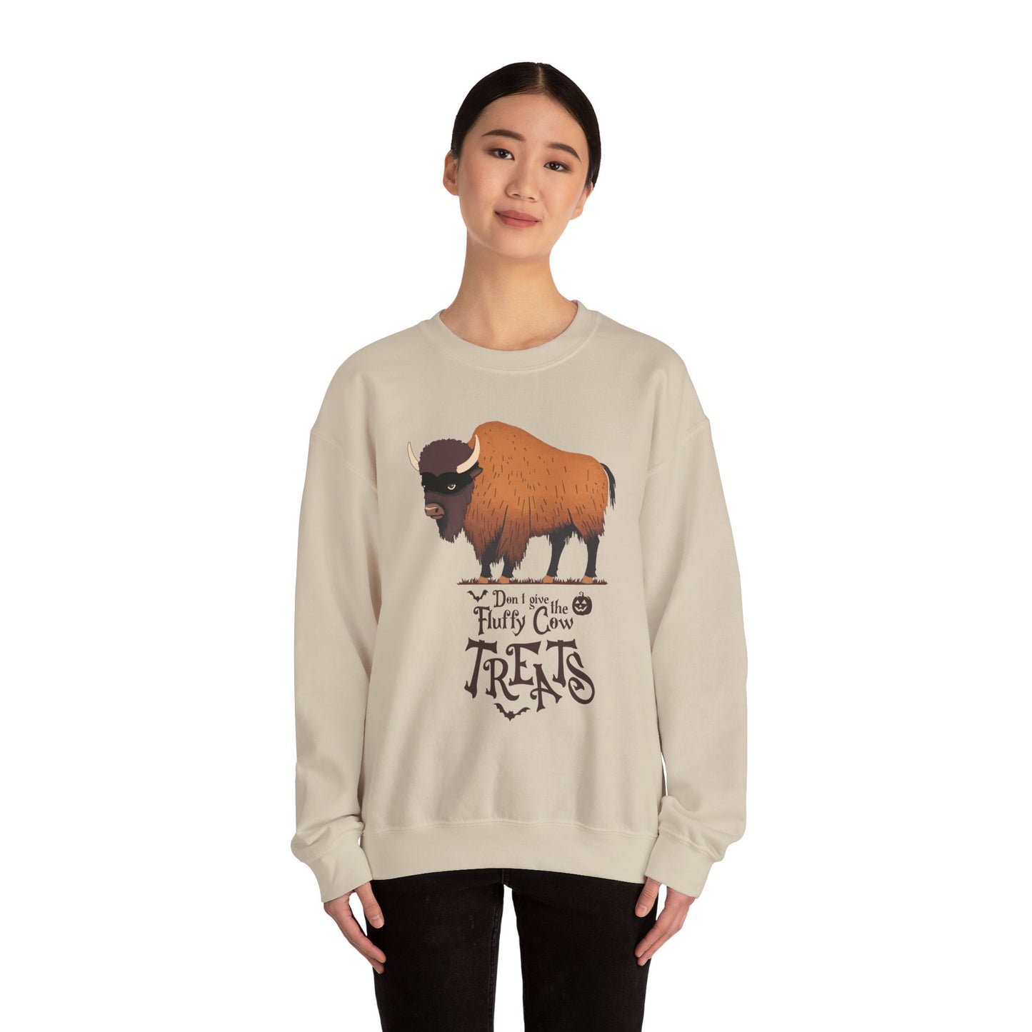 Fluffy Cow Halloween Sweatshirt