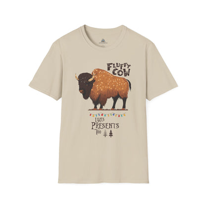 Fluffy Cow Christmas T-Shirt