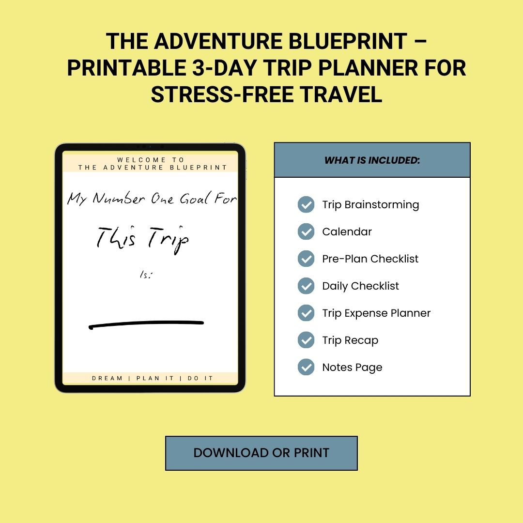 The Adventure Blueprint – Printable 3-Day Trip Planner for Stress-Free Travel